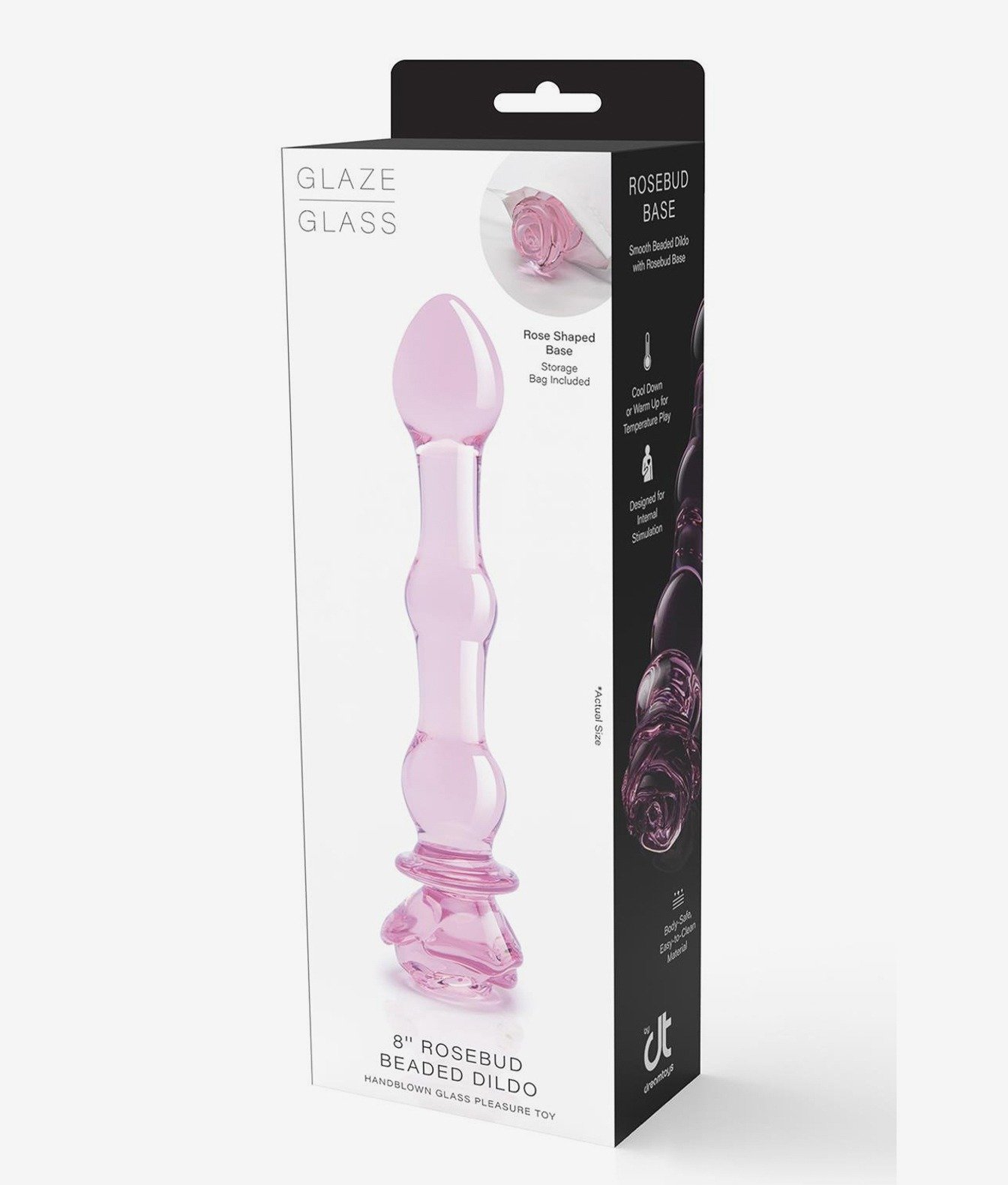 Dreamtoys Glaze Glass Rosebud Beaded szklany masażer