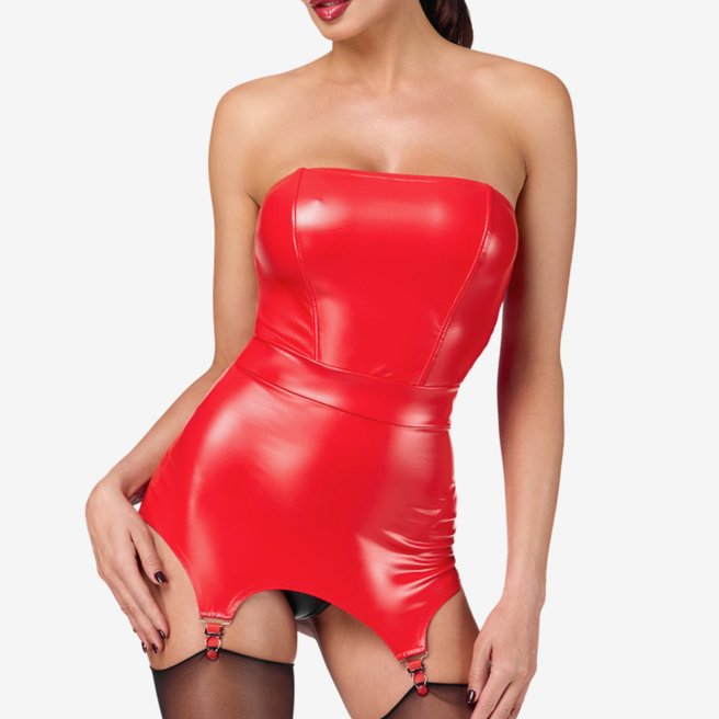 Noir Handmade Bombshell Fierce F368 czerwony gorset