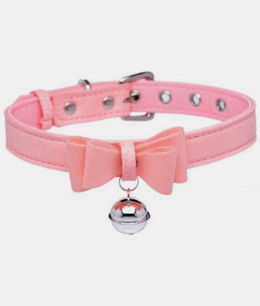 Master Series Golden Kitty Collar With Cat Bell Pink