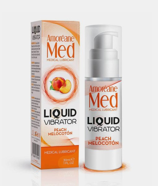 Amoreane liquid vibrátor peach 30 ml