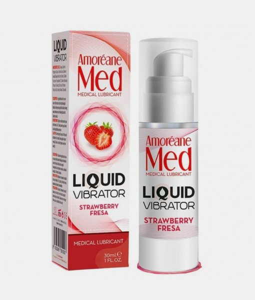 Amoreane liquid vibrátor strawberry 30 ml