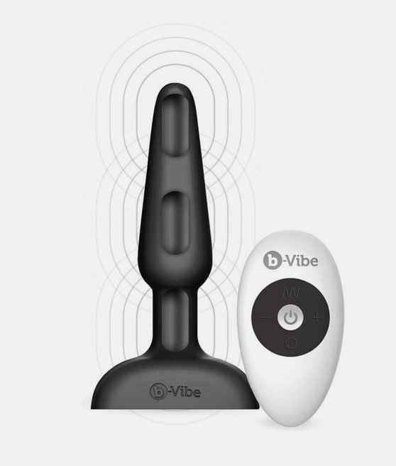 BVibe Trio Remote Control Butt Plug Black