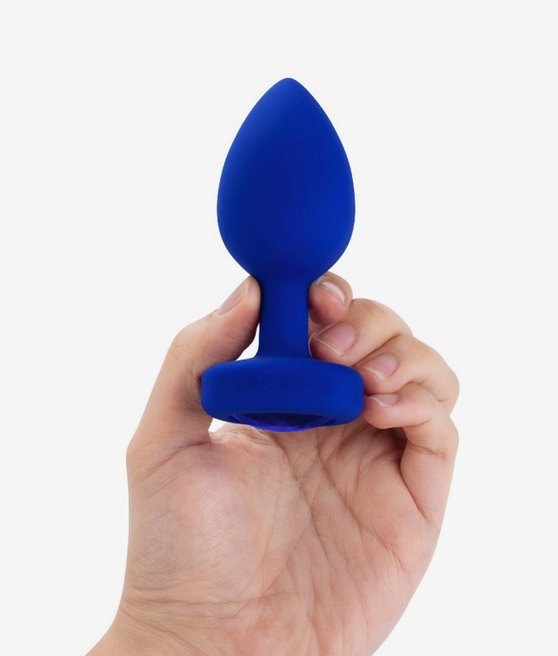 BVibe Vibrating Jewel Plug L/XL Navy