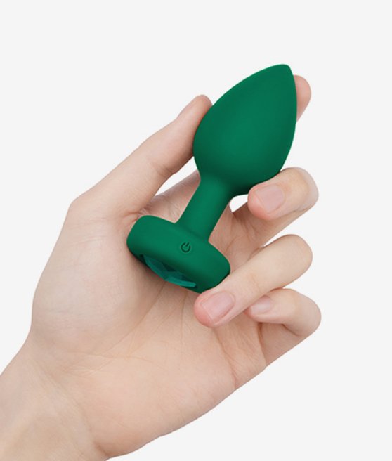 BVibe Vibrating Jewel Plug M/L Emerald