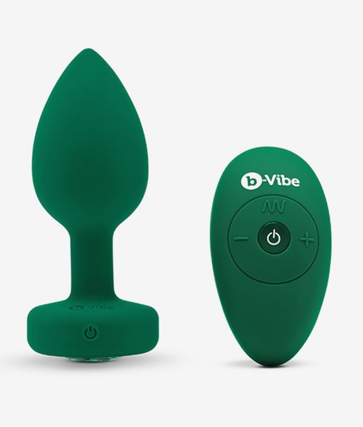 BVibe Vibrating Jewel Plug M/L Emerald