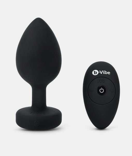BVibe Vibrating Jewel Plug XXL Black