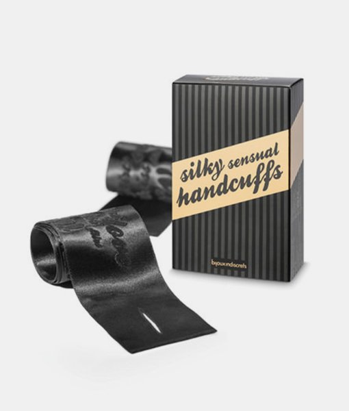 Bijoux Indiscrets Silky Sensual Handcuffs Black