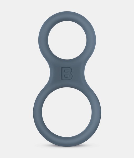 Boners Silicone Cock Ring And Ball Stretcher Grey