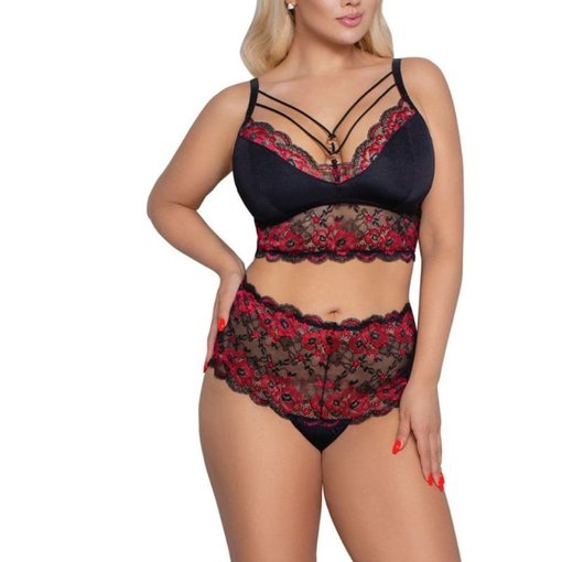 Cottelli plus size floral bra and panties