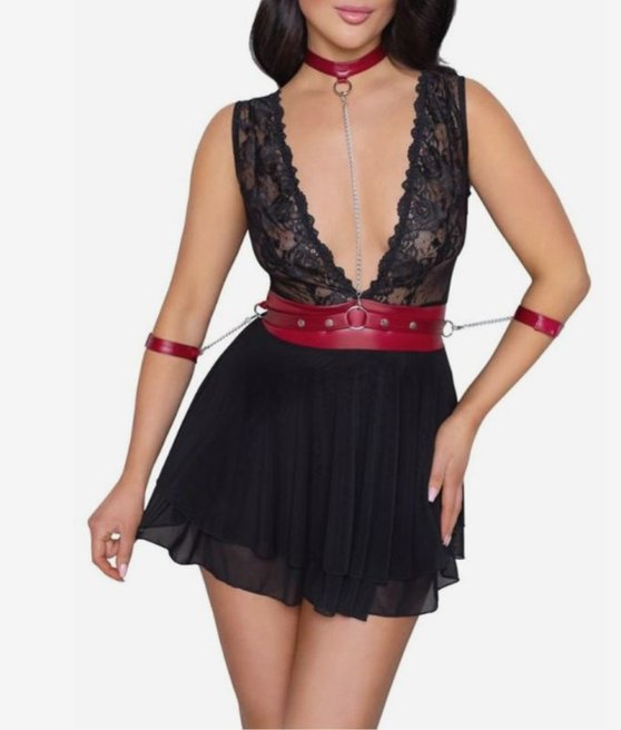 Cottelli babydoll bondage dress