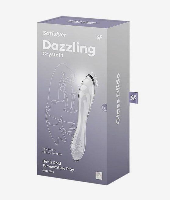 Satisfyer Dazzling Crystal 1 průhledný dildo