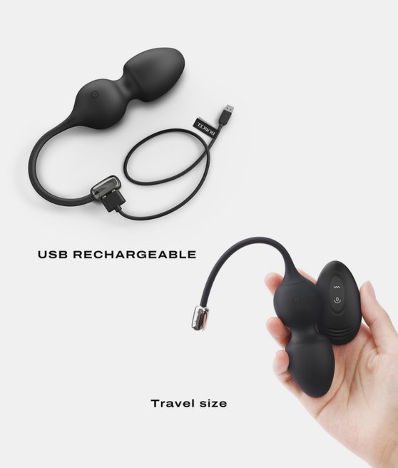 Dorcel Love Balls Vibrating venušiny kuličky with Remote Control Black