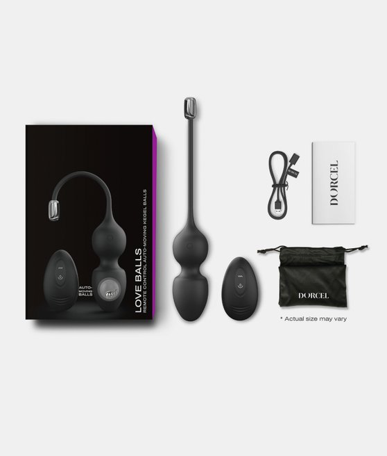 Dorcel Love Balls Vibrating venušiny kuličky with Remote Control Black