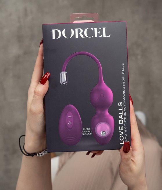 Dorcel Love Balls Vibrating venušiny kuličky with Remote Control Plum
