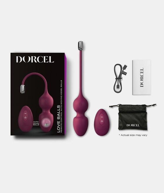 Dorcel Love Balls Vibrating venušiny kuličky with Remote Control Plum