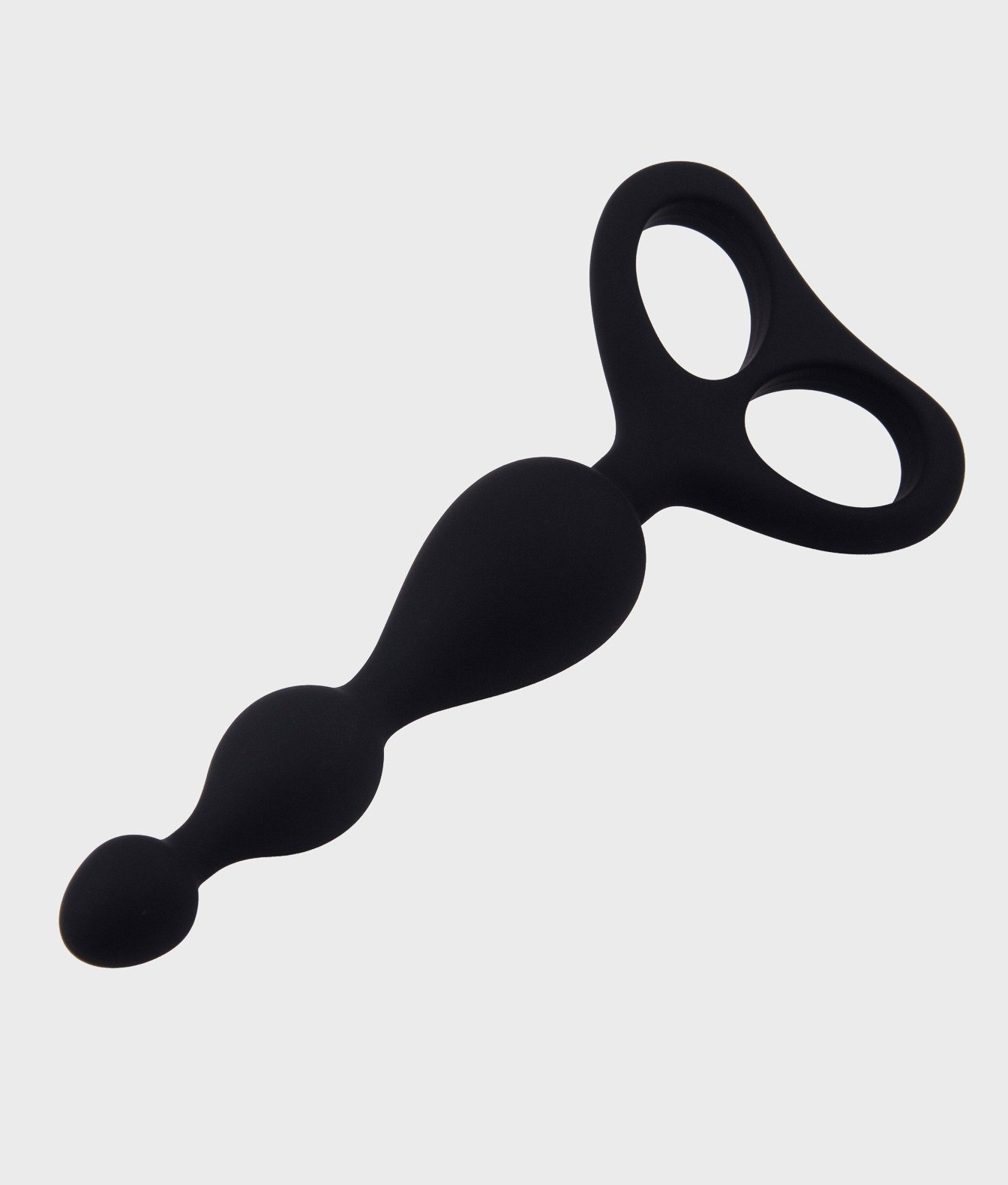 N69 Double Beads silikonowe koraliki ozdobne czarne 18,5 cm