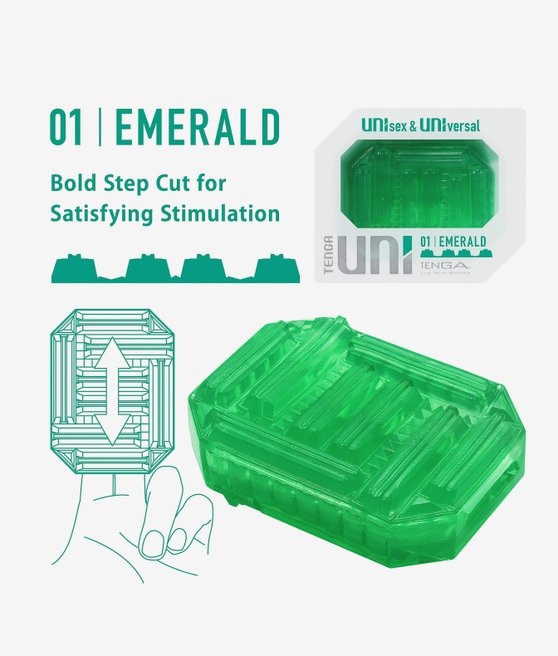 Tenga Uni Emerald Sleeve masturbátor unisexní