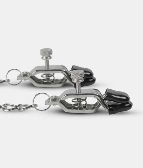 Easytoys Fetish Collection Big Nipple Clamps With Chain