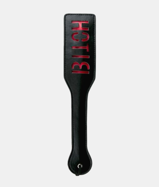 Easytoys Fetish Collection Black Leather Paddle Bitch