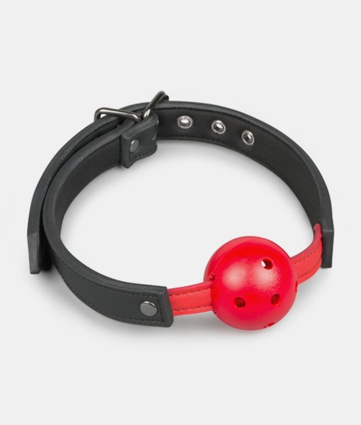 Easytoys Fetish Collection Ball Gag With PVC Ball Red