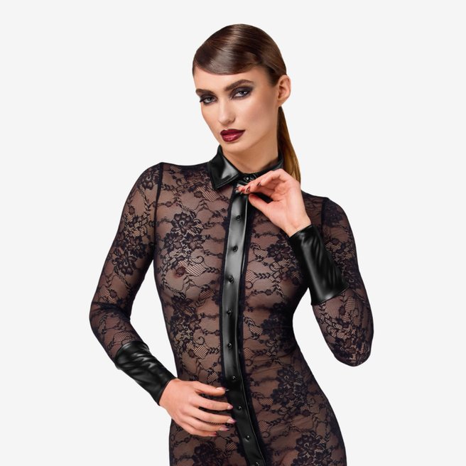 Noir Handmade Noirelle Lace ButtonUp F376 koronkowa sukienka
