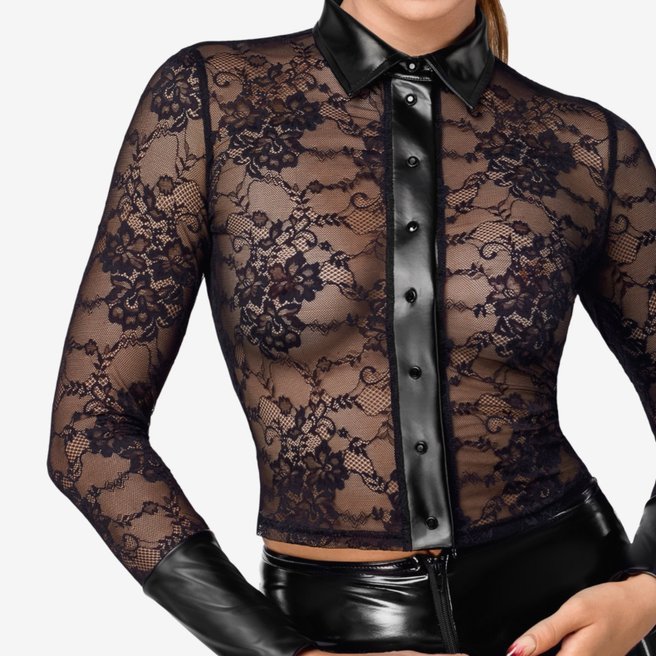 Noir Handmade Noirelle Lace ButtonUp F377 koronkowa koszula