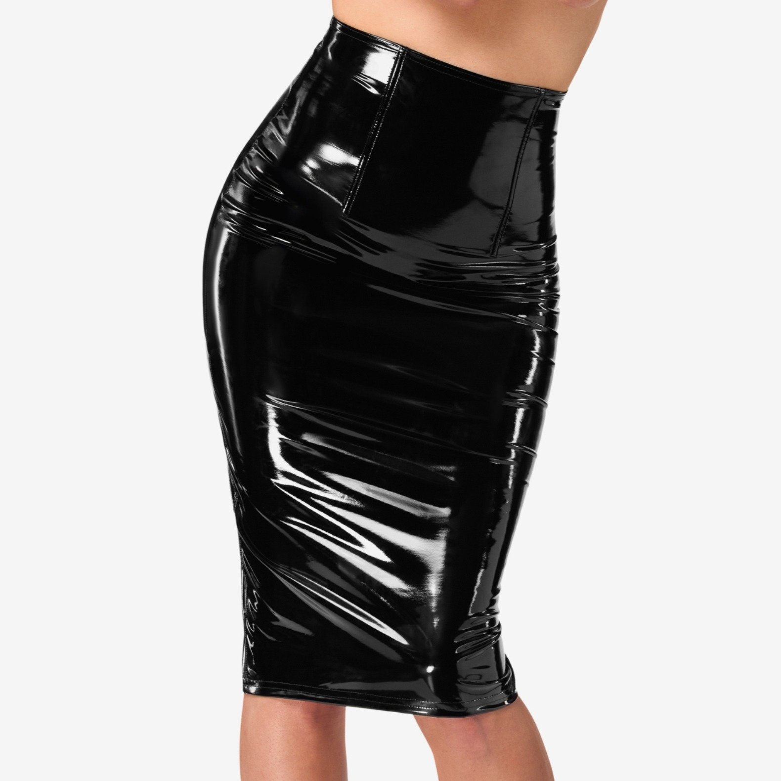 Noir Handmade Dominae Column PVC F378 ołówkowa spódnica