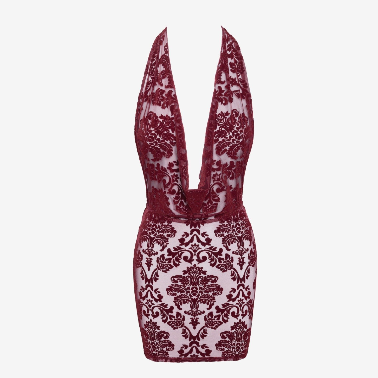 Noir Handmade Kink Royal F385 burgundowa sukienka