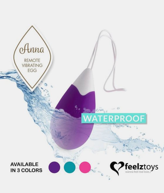 FeelzToys Anna Vibrating Egg Remote Deep Purple