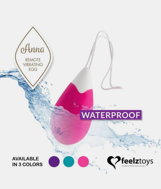 FeelzToys Anna Vibrating Egg Remote Deep Pink