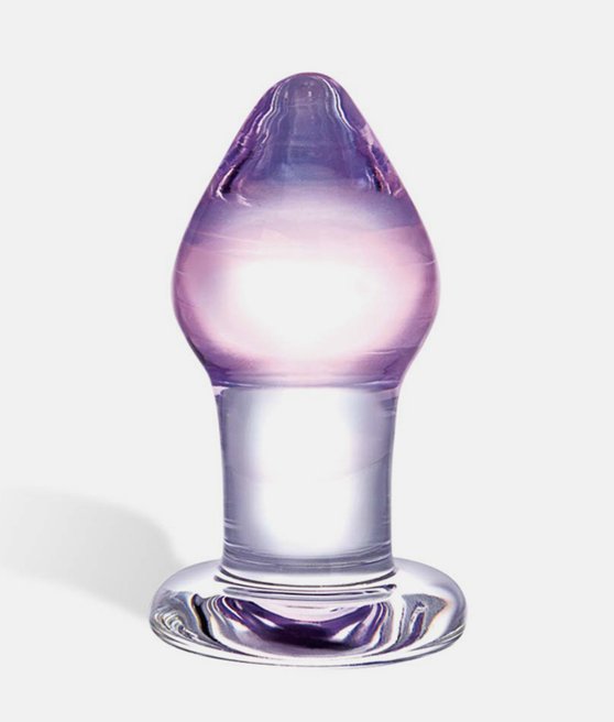 Glas Amethyst Rain Glass Butt Plug