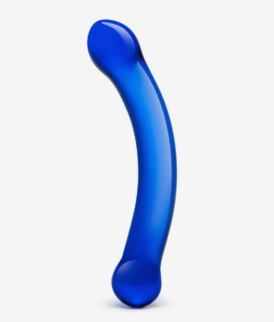 Gläs Curved G-Spot skleněné dildo