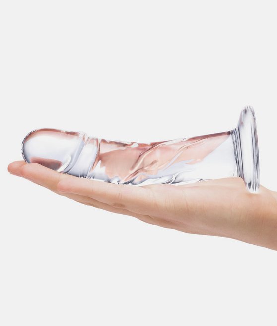 Glas Curved Realistic Glass Dildo With Veins