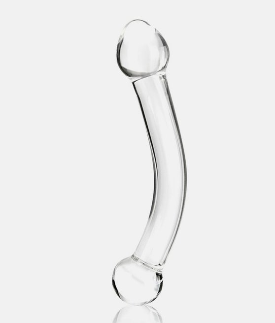 Gläs Curved skleněné dildo