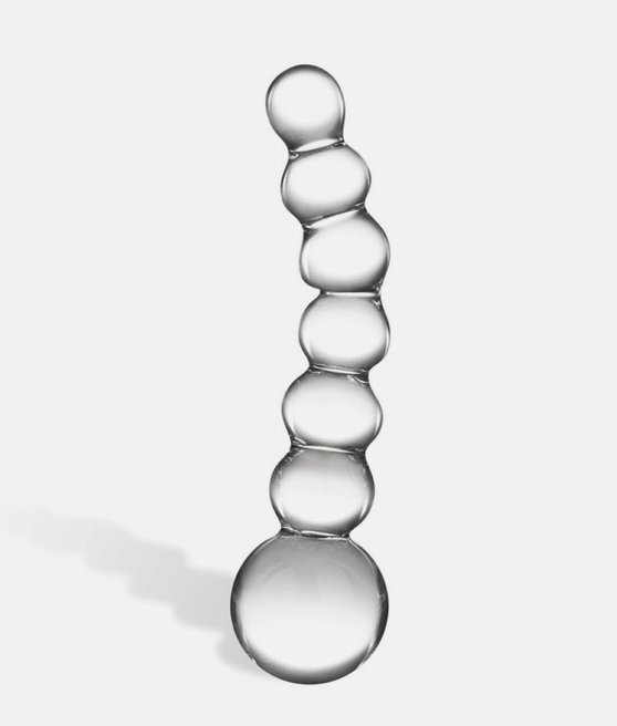 Gläs Curved skleněné dildo