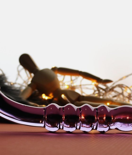 Gläs Purple Rain skleněné dildo