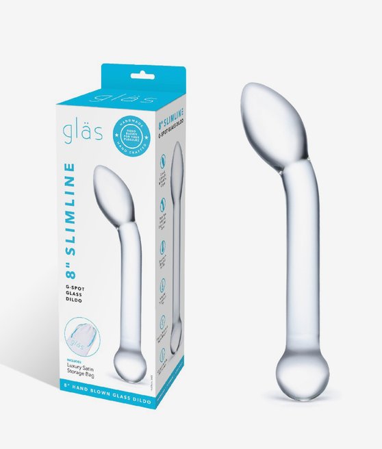 Gläs Slimline skleněné dildo