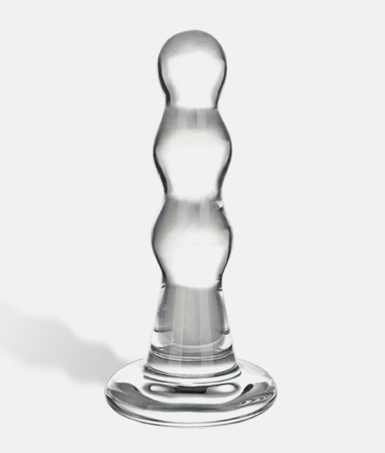 Glas Triple Play Beaded Glass Butt Plug