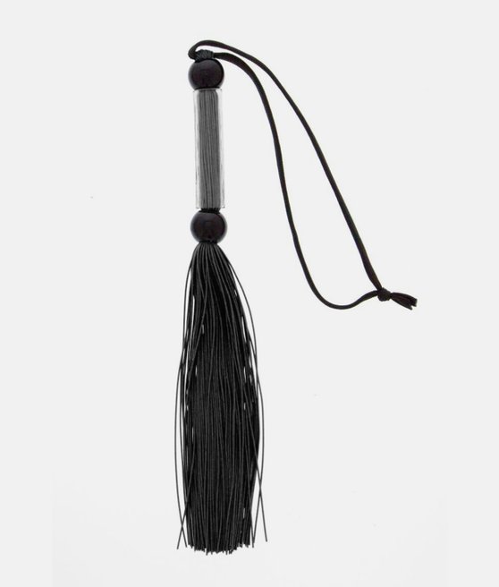 GP SILICONE FLOGGER WHIP BLACK