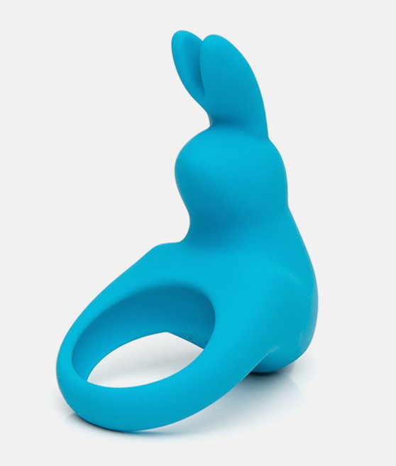 Happy Rabbit Rechargeable Vibrating Rabbit Cock Ring Blue