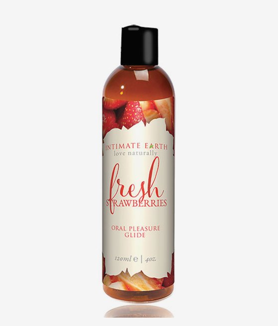 Intimate Earth Natural Flavors Glide Fresh Strawberries 120 ml