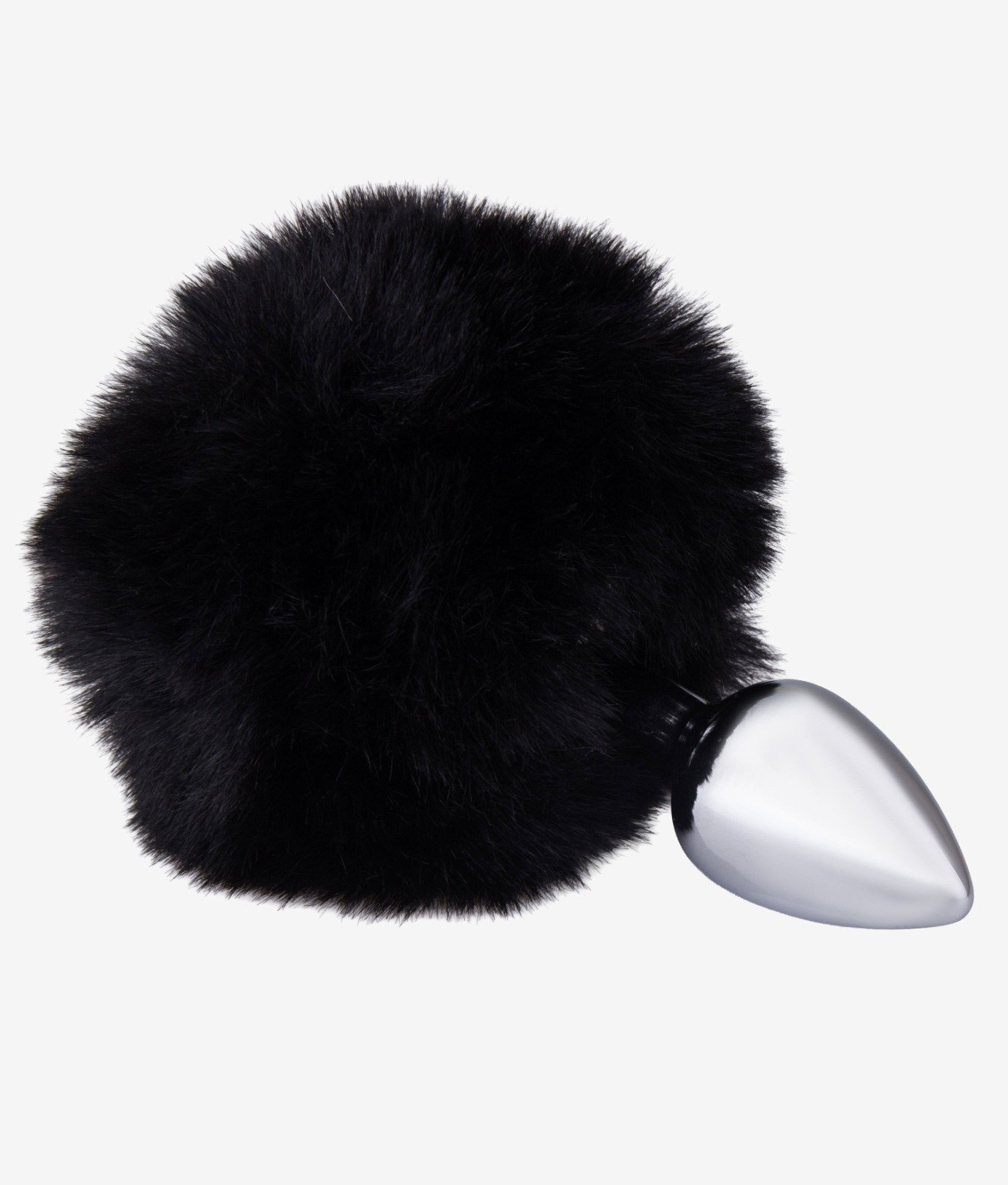 N69 Bunny aluminiowy ozdobny z puszystym ogonkiem czarny