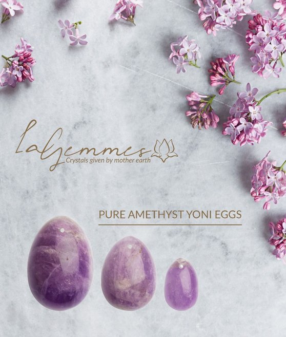 La Gemmes Yoni Egg Pure Amethyst L