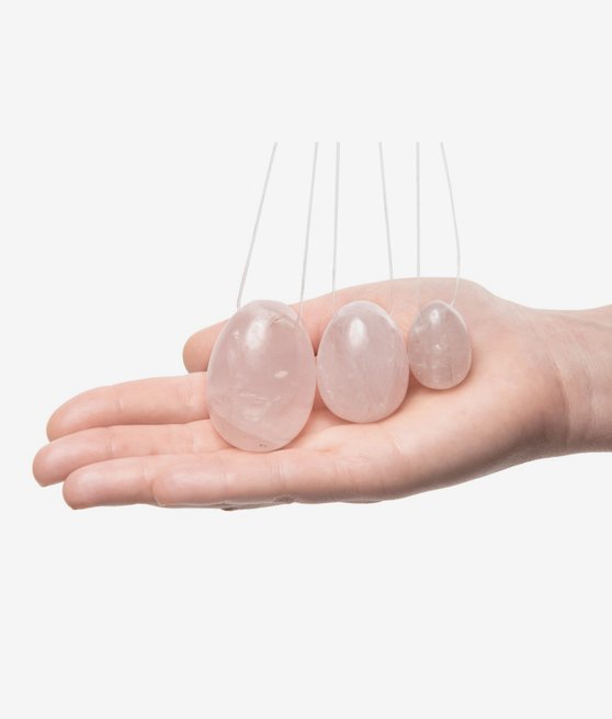 La Gemmes Yoni Egg Set Rose Quartz LMS