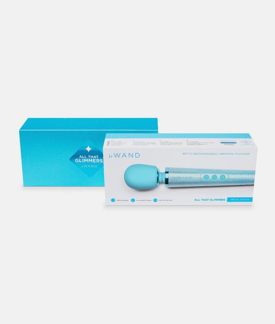 Le Wand Petite All That Glimmers Rechargeable Vibrating Massager Blue