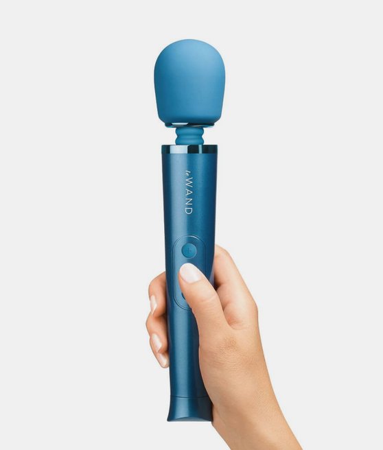 Le Wand Petite Rechargeable Vibrating Massager Blue