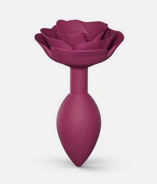 Love to Love Open Roses Size M Butt Plug Plum