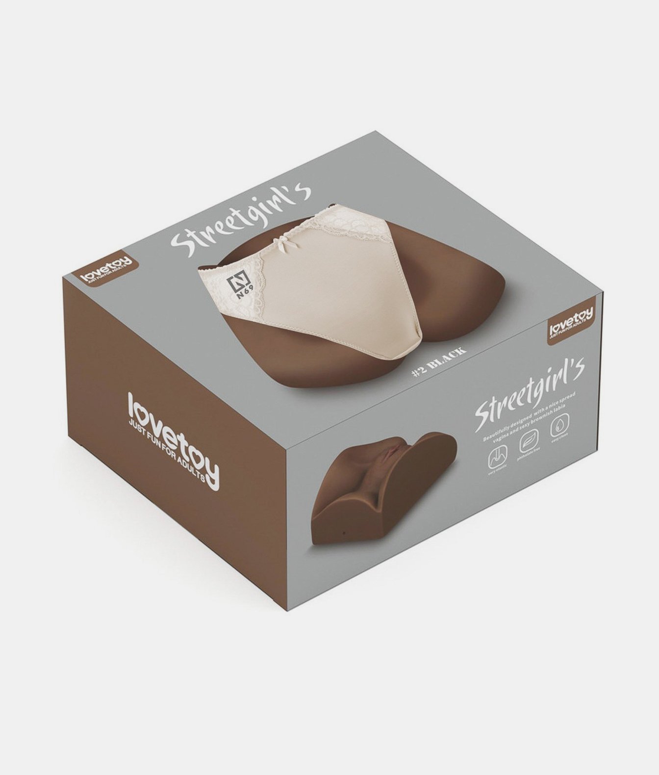 Lovetoy Streetgirl's 2 Black masturbátor ženské torzo vagina