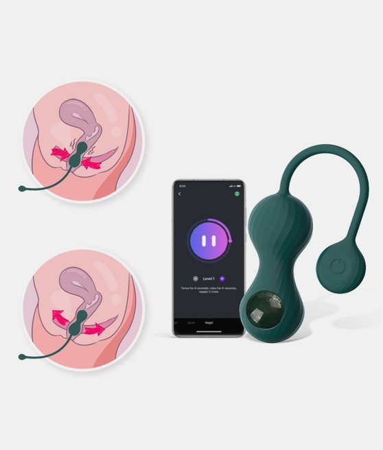 Magic Motion Crystal Duo Smart Kegel vibrátor with Weight Set