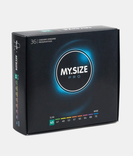 MYSIZE PRO 45 condoms for 9-95 cm circumference